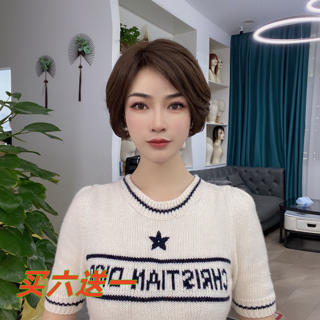 木春韩系时尚慵懒风纯手工钩织全真人发轻薄透气舒适逼真私人定制