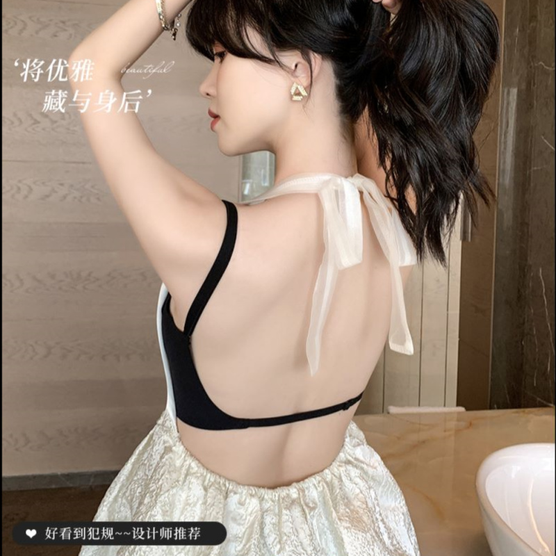 MiiOW/猫人夏季美背内衣女聚拢小胸无钢圈蕾丝文胸罩收副乳防下垂