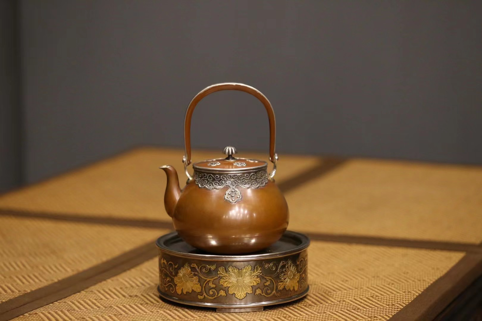 纯银干泡盘 壶承 款识：尚美堂 纯银 适用于茶盘、壶承等。 