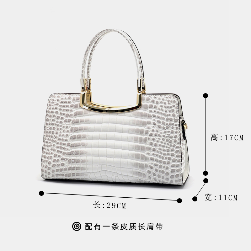 帕克保罗牛皮简约手提包真皮百搭单肩包气质手拎包经典女士妈妈包