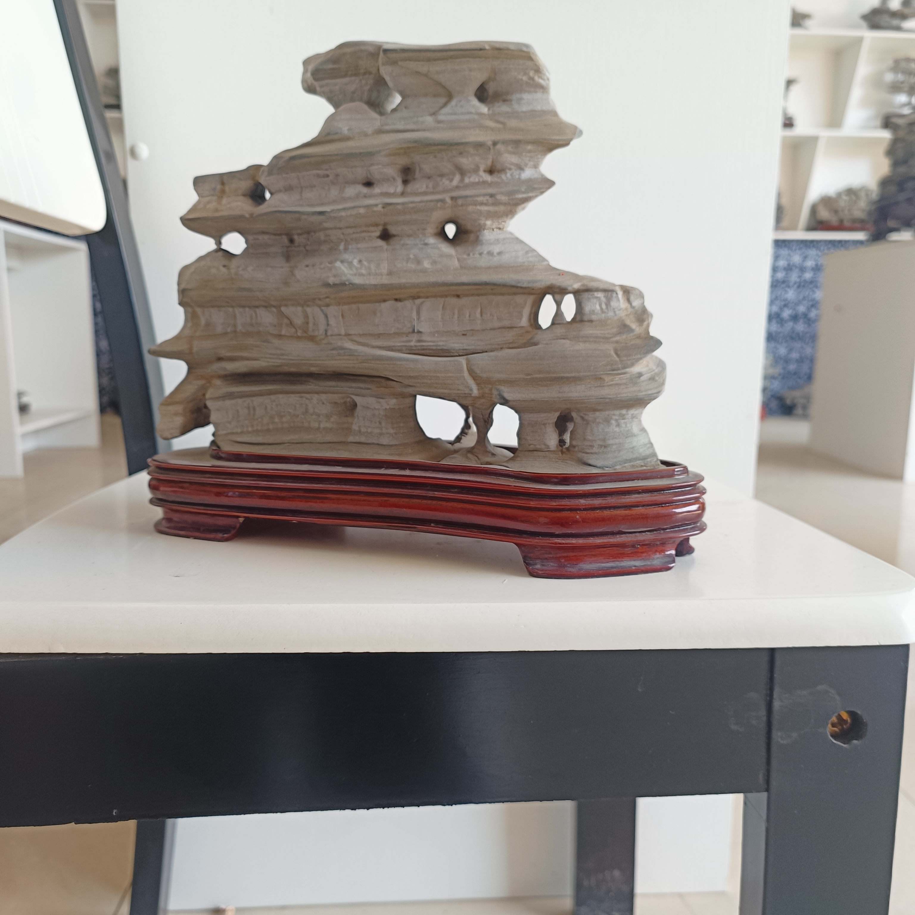 湘西孔石千层石奇石室内摆件石头摆件景观石纯天然石头天然