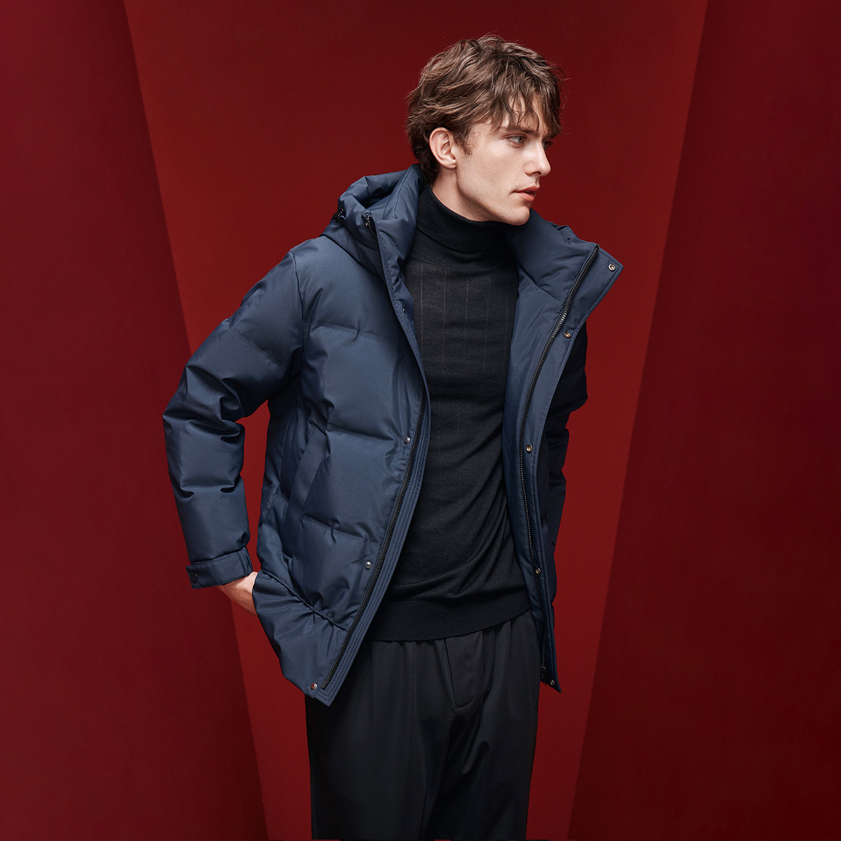 Navigare/纳维凯尔小帆船男士秋冬时尚户外休闲防风短款羽绒服