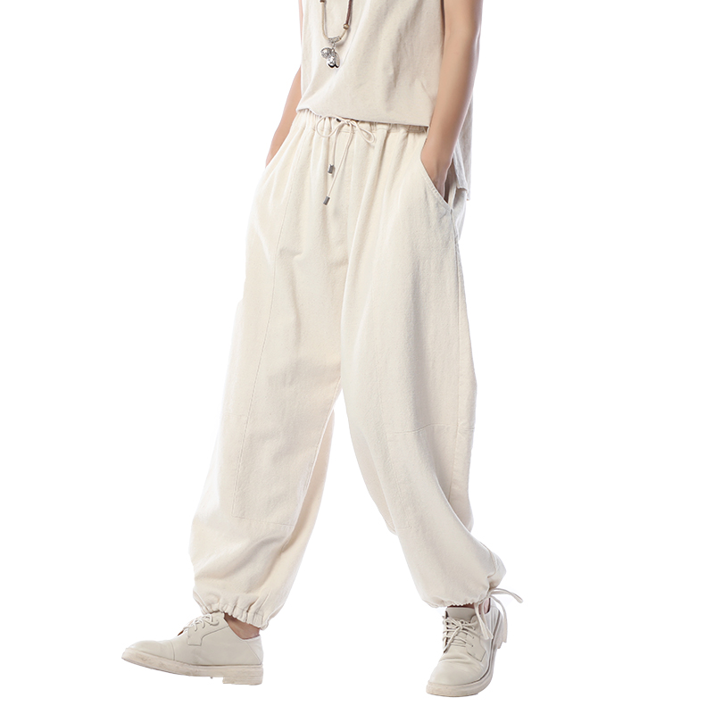 女装瑕疵品1322313新款休闲裤宽松百搭运动裤高腰松紧显腿收脚裤