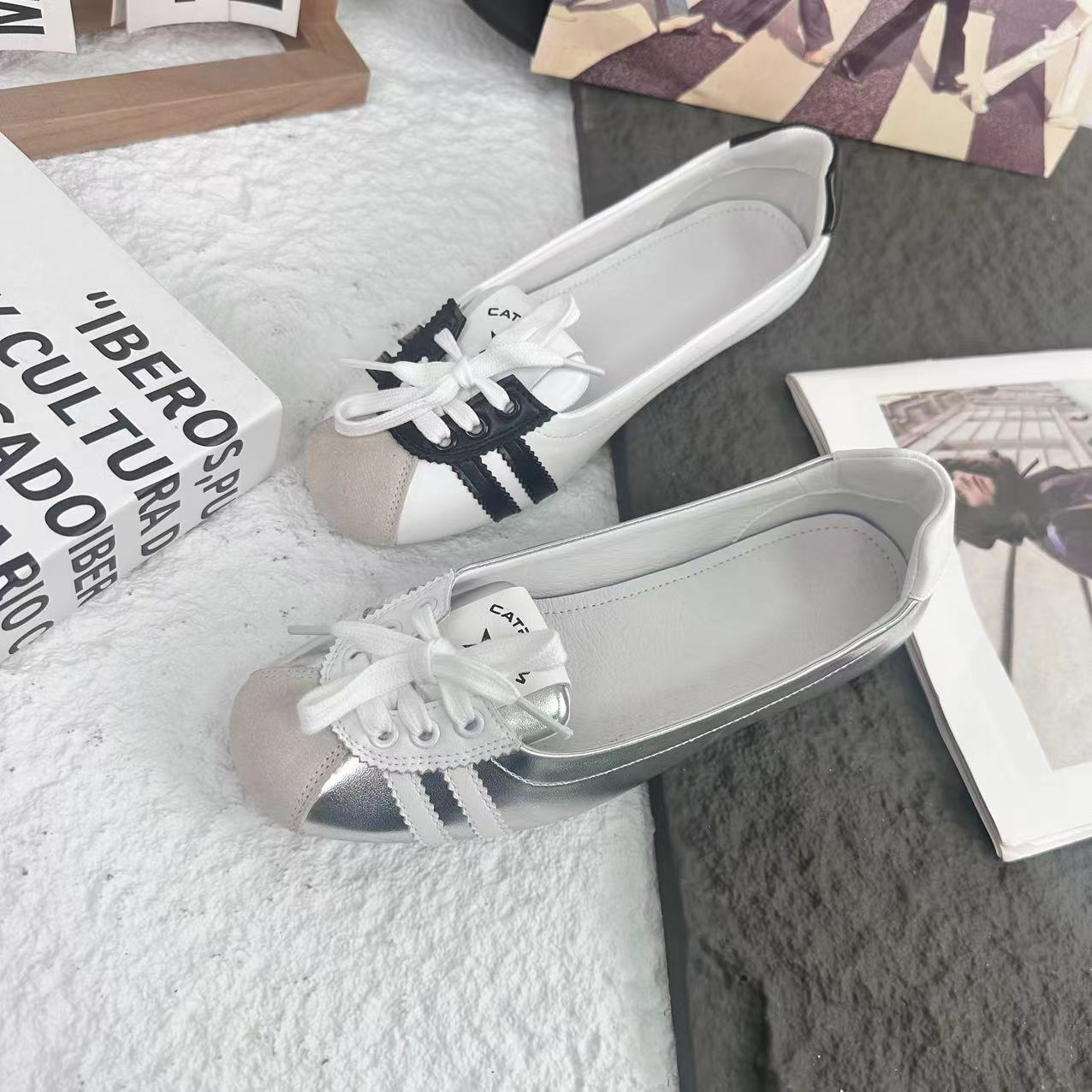 春夏季新品经典时尚百搭休闲单鞋气质舒适冷粘工艺软底5537//JZX