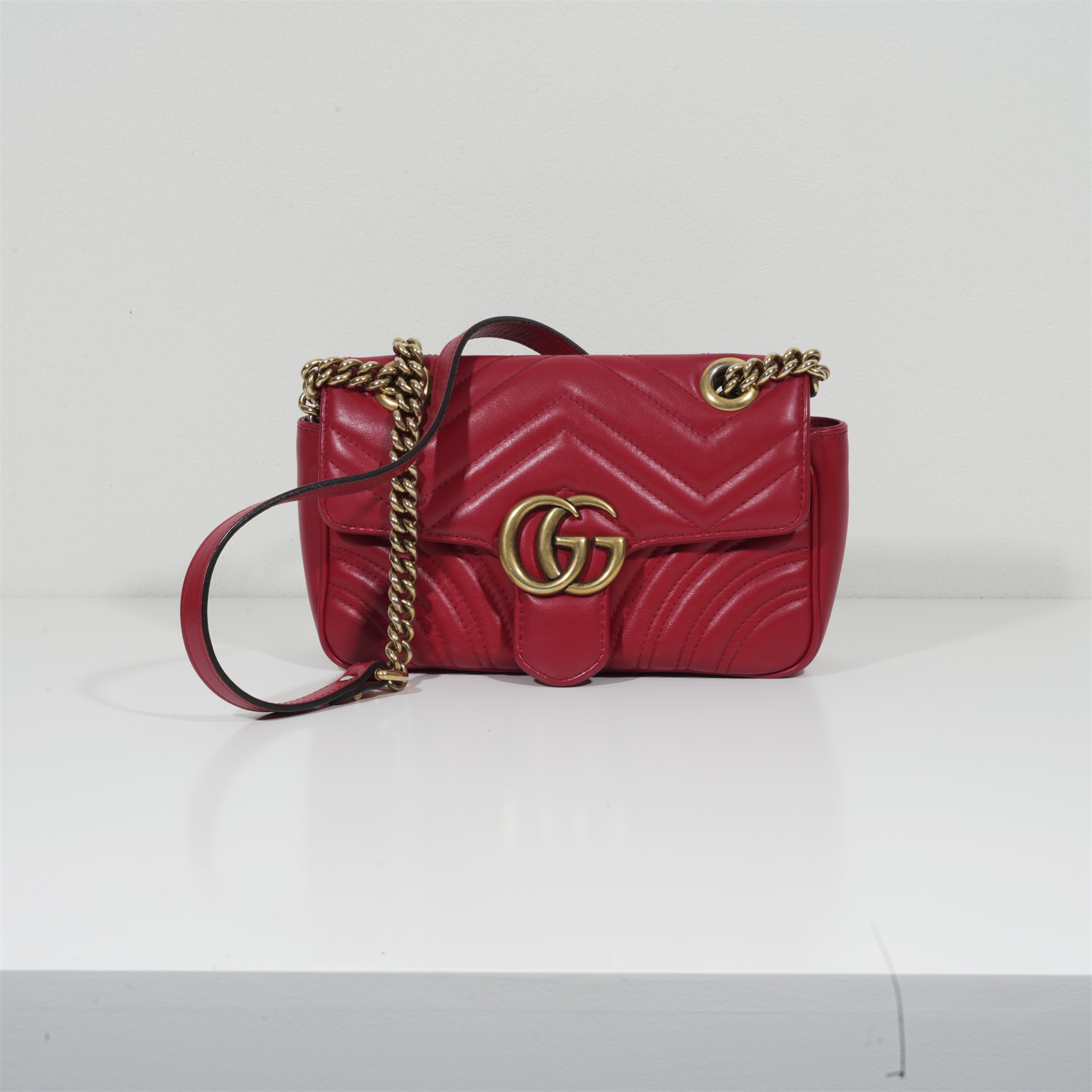 95新 GUCCI/古驰 Gucci古驰/马蒙/红金/单肩包