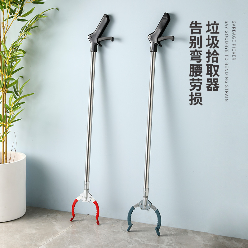 不锈钢捡垃圾夹铁钳拾物取物懒人夹子孕妇免弯腰神器环卫工保洁夹