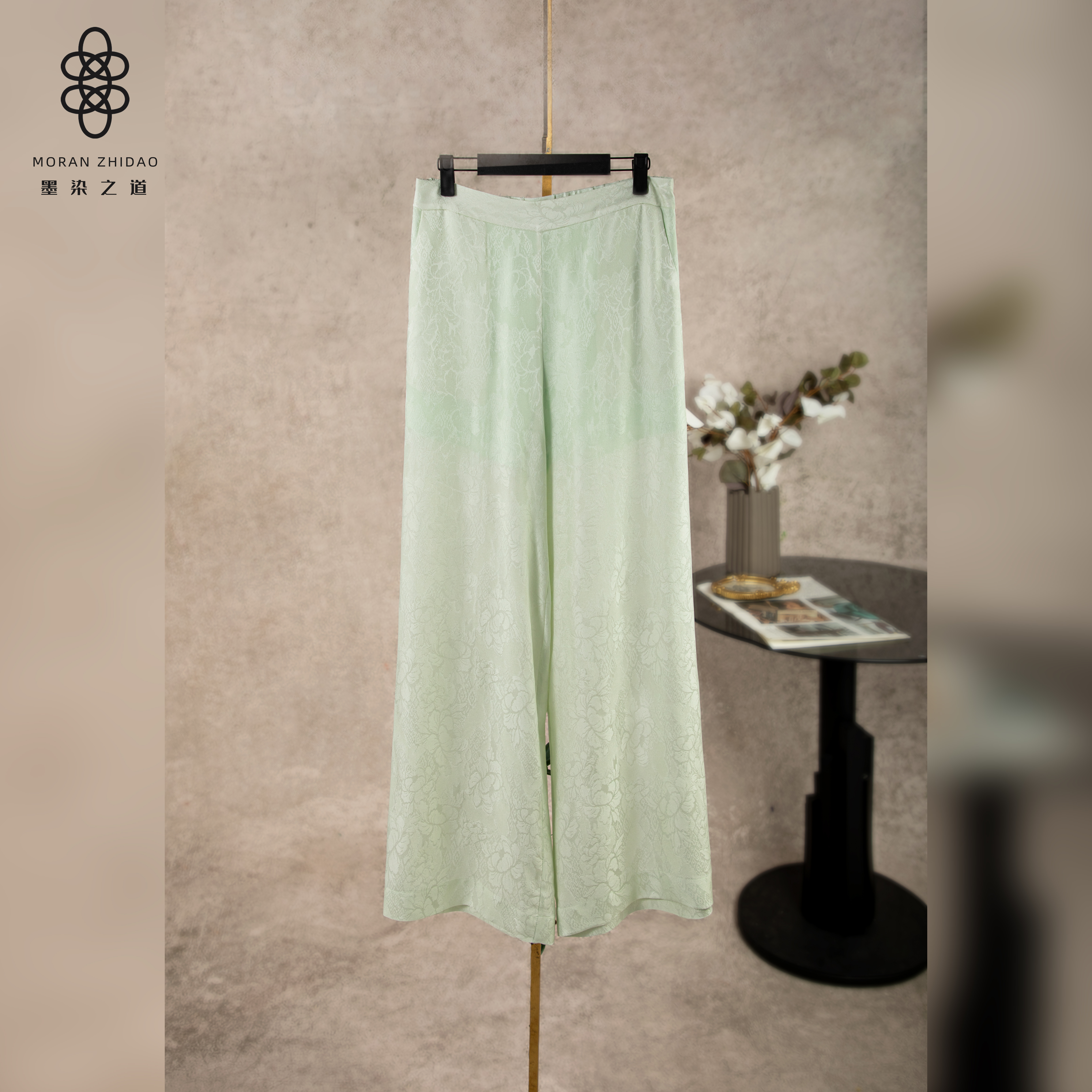 墨染之道 新中式国风花罗长裤FF240428