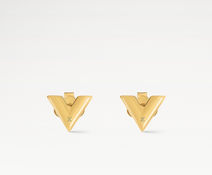 全新未使用 LouisVuitton/路易威登 菜菜 LV耳钉金色时尚气质耳饰