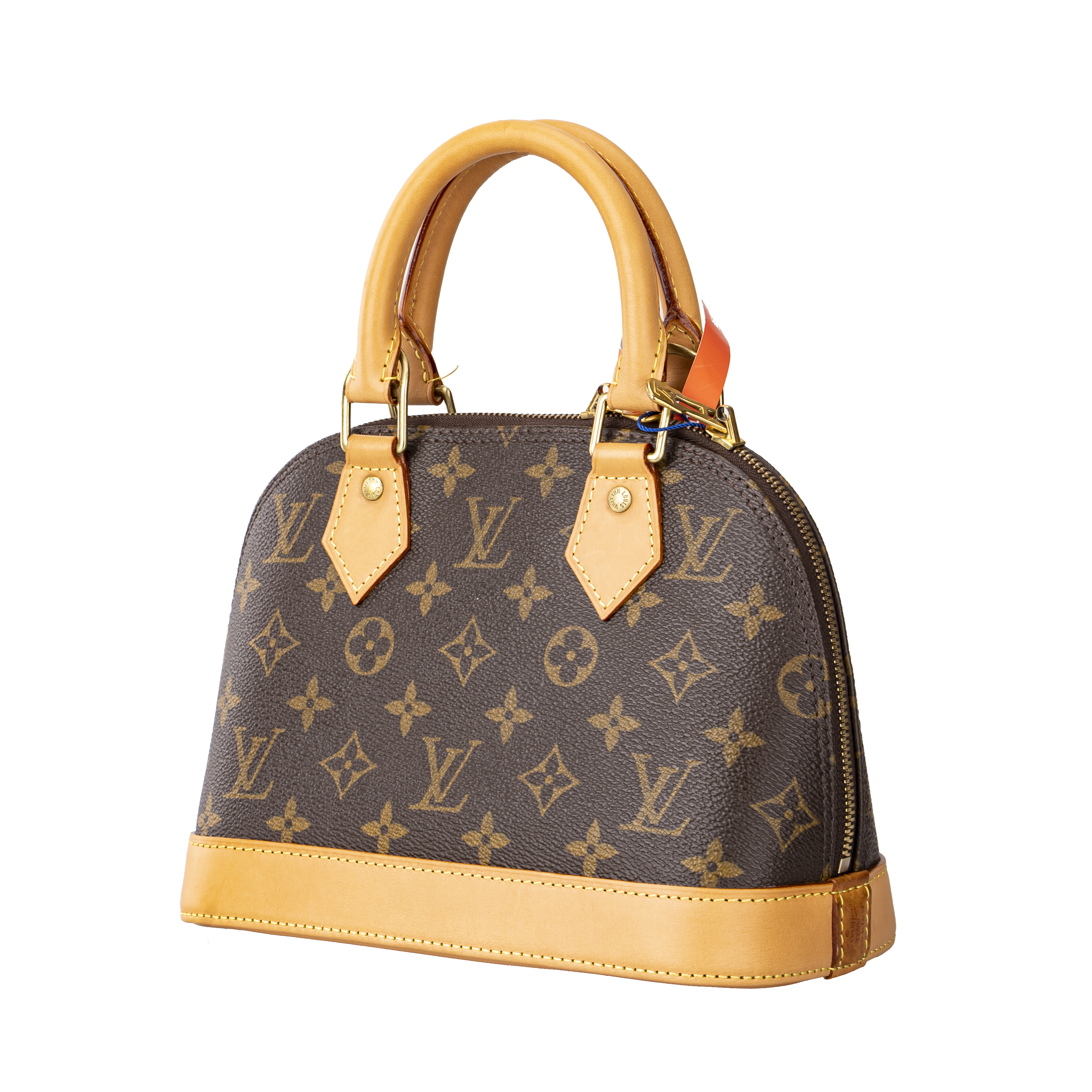 99新 LouisVuitton/路易威登 小鱼 老花贝壳BB 手提包 植鞣革换新
