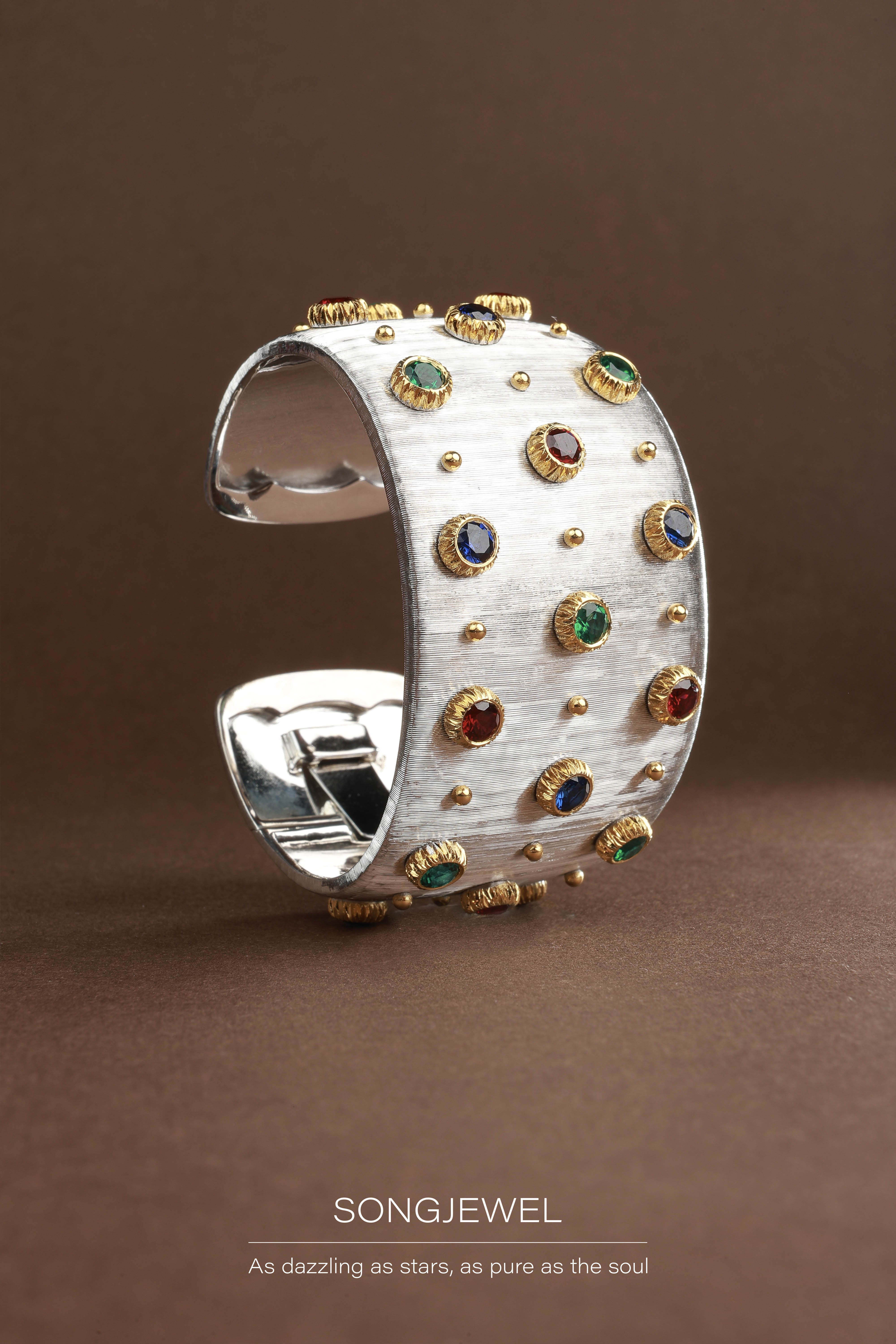 925银手镯 B家高定宽手镯 条宽40-30mm 复古气质款