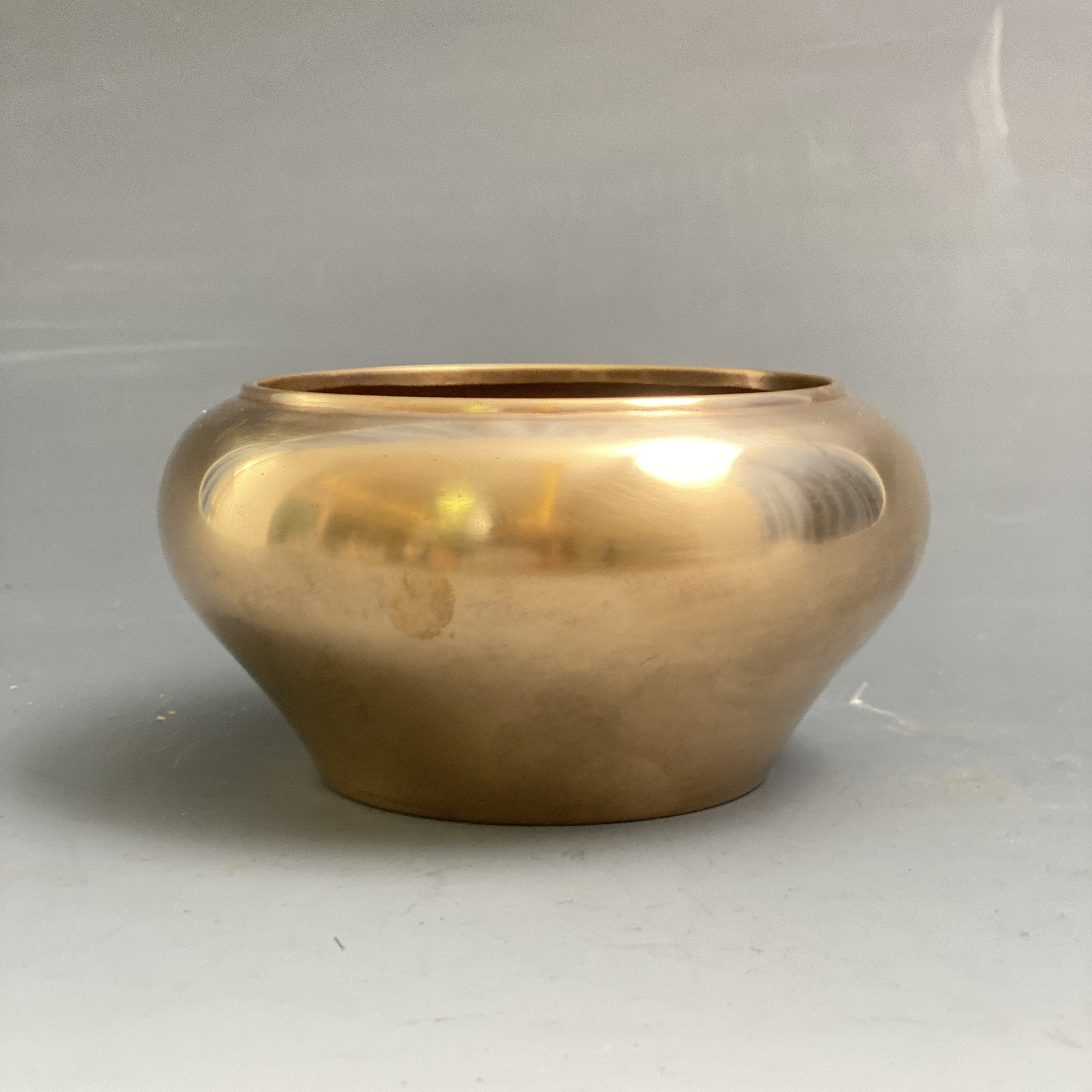 伴庐香堂苏工周月康钵式炉炉传统仿古明清铜炉香薰炉 口径10厘米