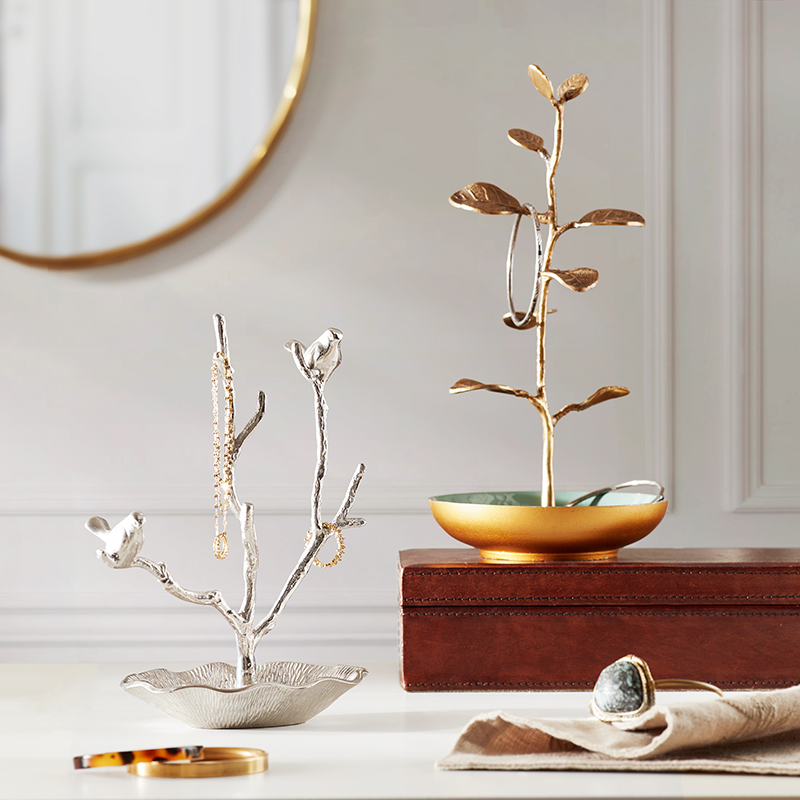 Noble金叶/银枝首饰托盘-金色/绿色115167/116083