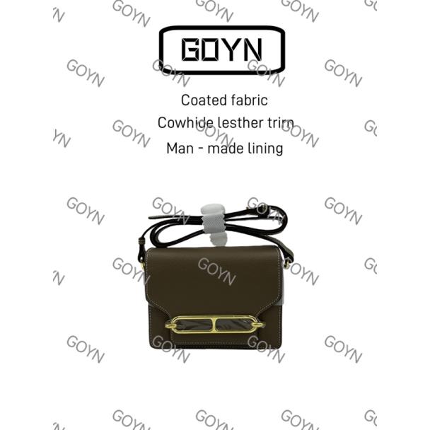 GOYN手工真皮女包猪方包大象灰0083