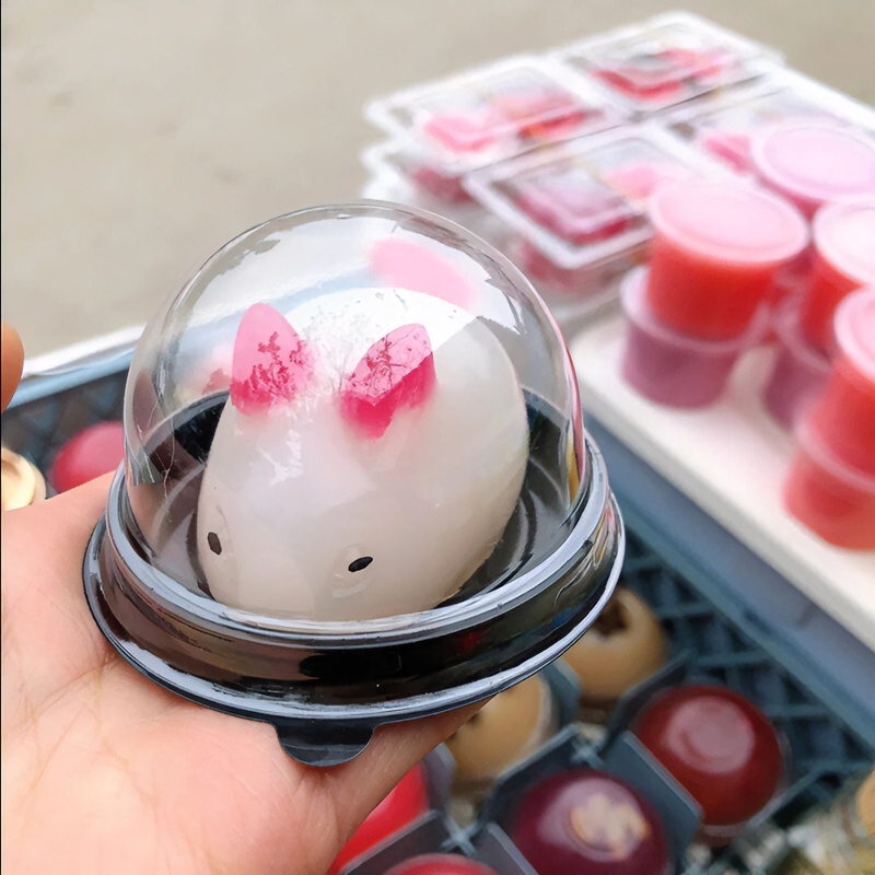 网红小兔子布丁包装盒钵仔糕蛋黄酥包装盒雪媚娘冰皮月饼烘焙礼盒