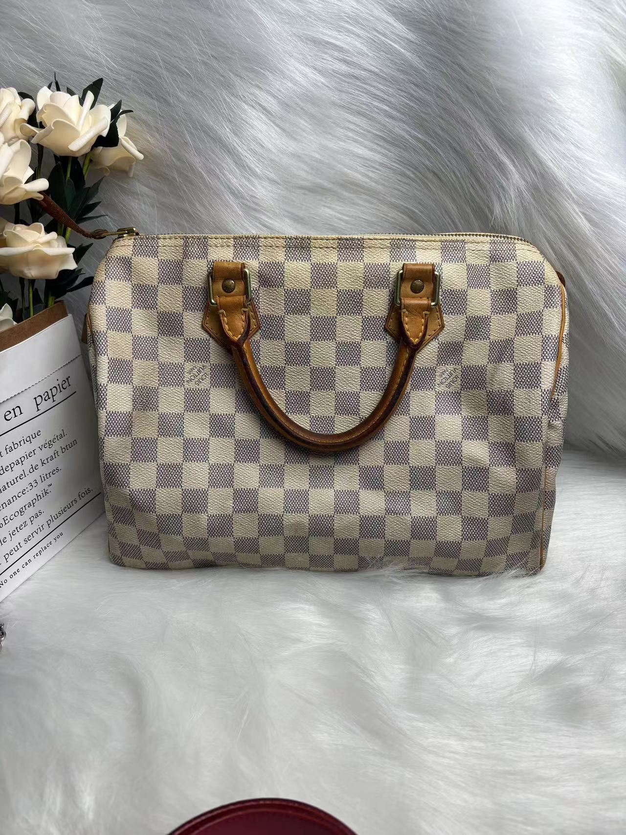 路易威登speedy30白棋盘格 k02294