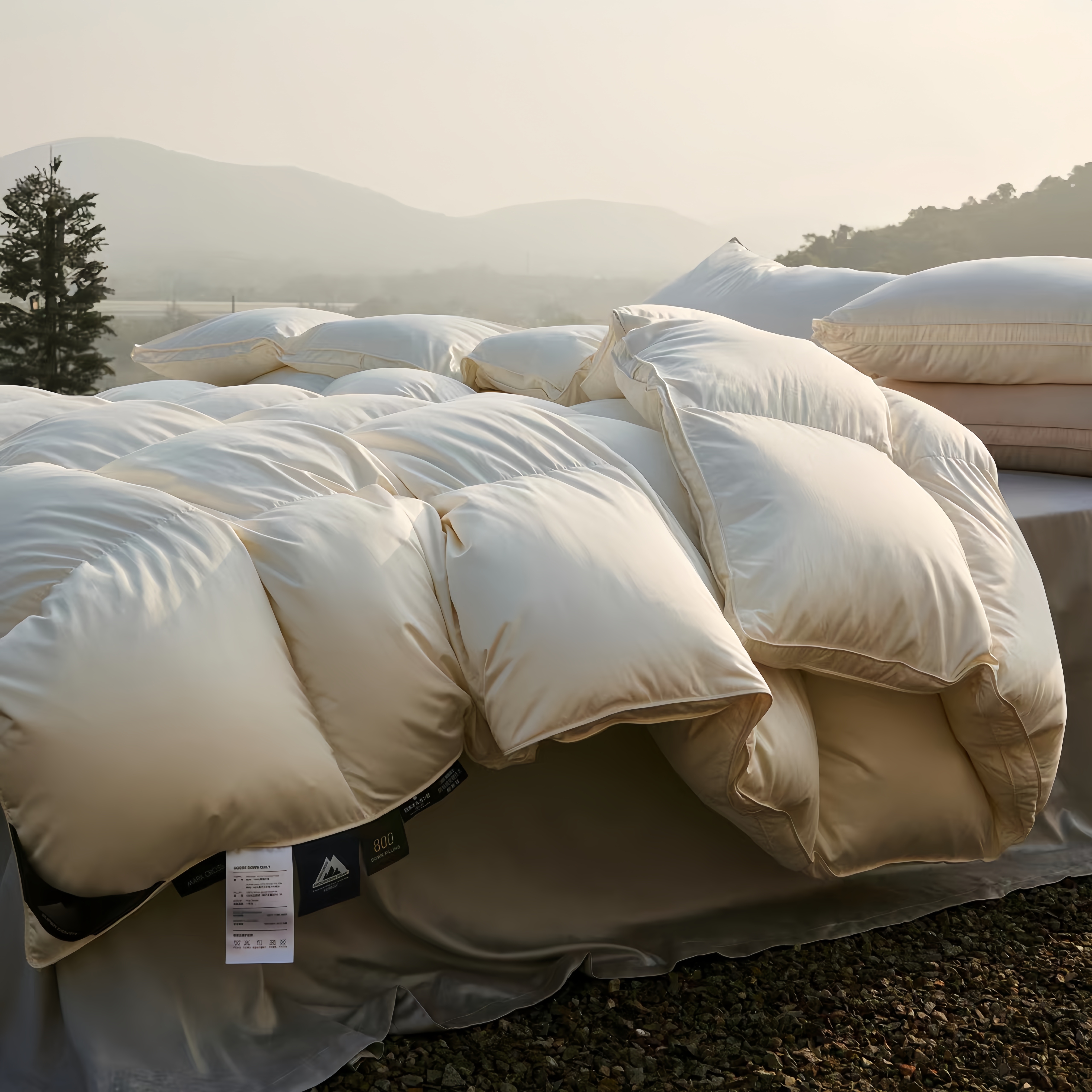 BOYUE博越/顶峰5A朵白鹅绒被7A级抗菌莫代尔混纺桑蚕丝高级感面料