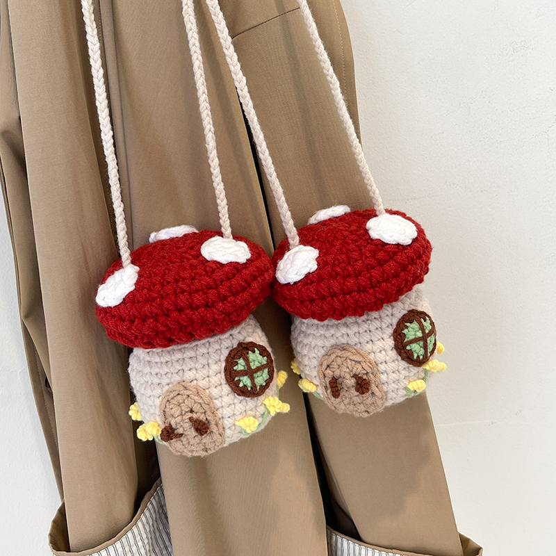 宝宝包包可爱卡通蘑菇公主包时尚洋气迷你配饰零钱包女童斜挎包