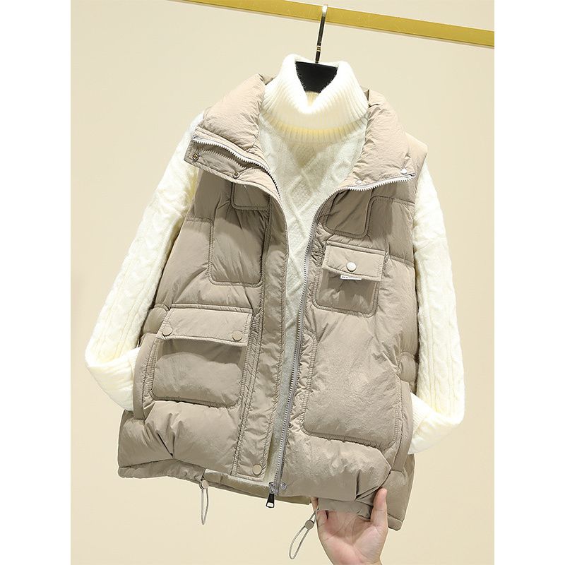 波司豋短款马甲女秋冬外穿2023新款百搭宽松显瘦无袖外套马夹加厚