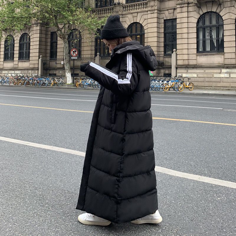 波司豋超长款过膝服女艺考生加厚2023新款韩版宽松到脚踝