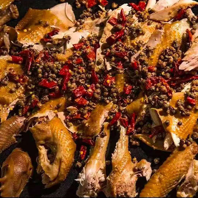 清真正宗椒麻鸡熟食手撕麻辣烧鸡老少皆宜微辣椒香营入味脱骨脱骨