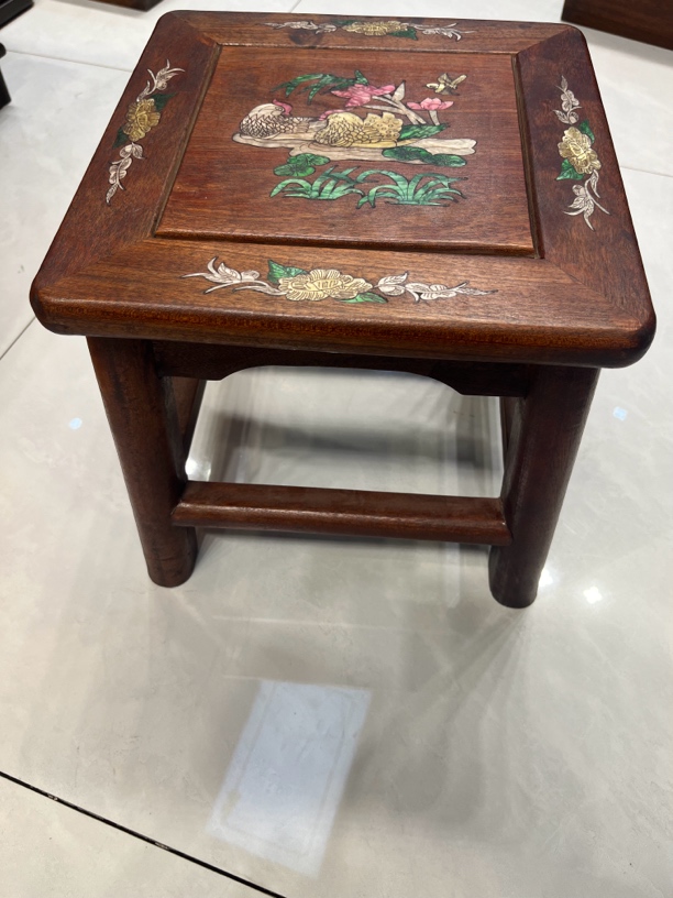 缅甸花梨木鸳鸯戏水富贵凳