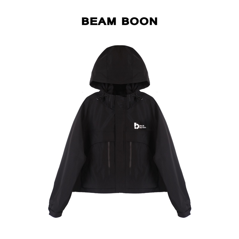 Beam Boon|【活力多重奏】高密刺绣三防软壳户外透气抽绳连帽外套