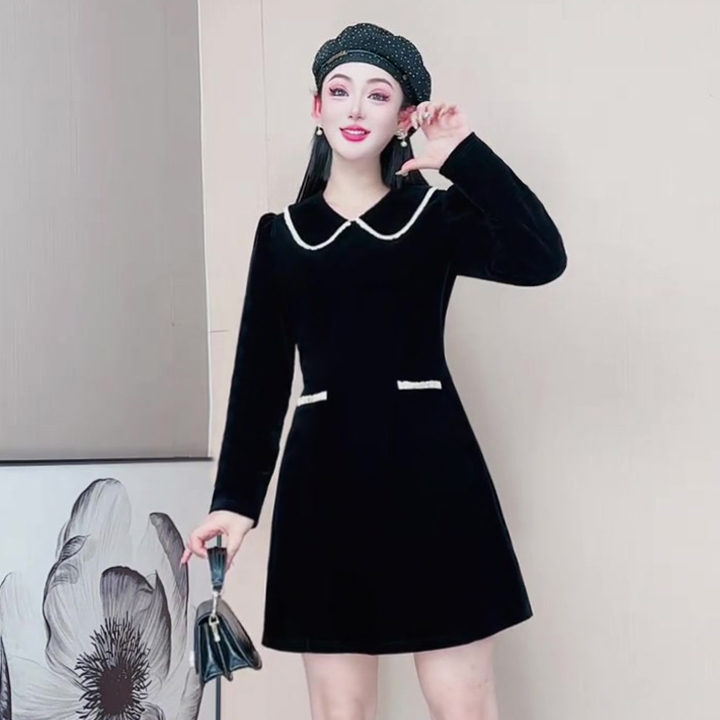 春秋连衣裙小香风加厚打底裙显瘦收腰最美裙子气质百搭大码女装