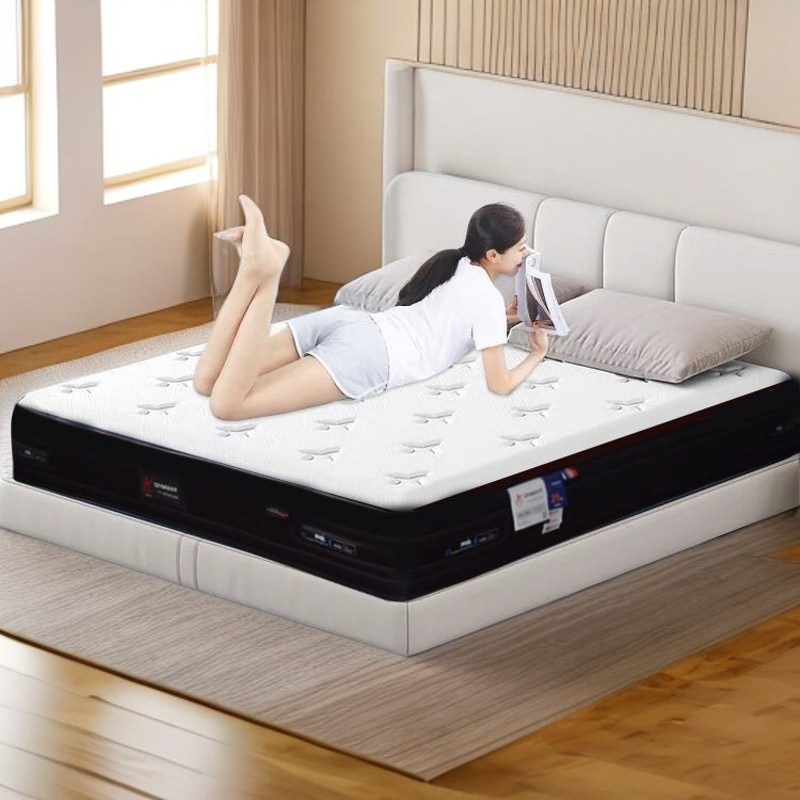 床垫家用席梦思偏硬防螨弹簧床硬垫乳胶床透气加厚环保软垫两用