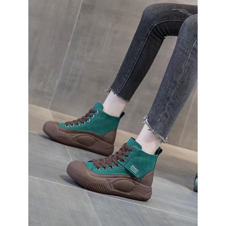 2024新款日系女鞋学生增高百搭软底休闲鞋高帮休闲鞋A525