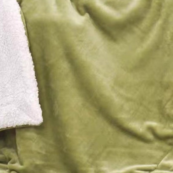 【911家纺】绿色双层毛毯加绒加厚