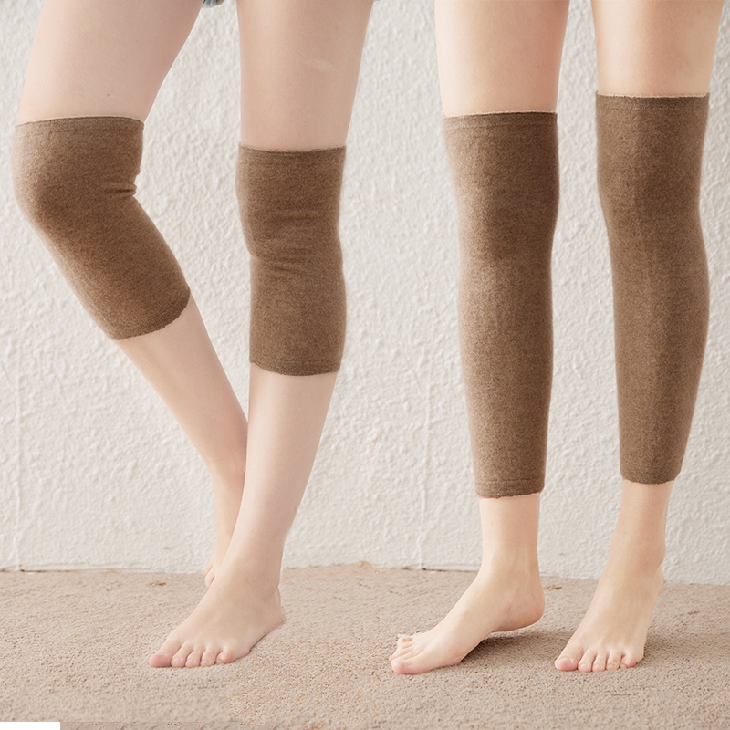 【无痕不掉不滑】高奢100%纯羊绒针织护膝女士纯色中长款百搭内穿