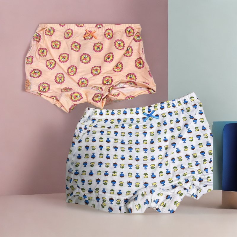 苏li家男女童印花中腰柔软内穿女宝短裤（花色随机）4条儿童宝宝