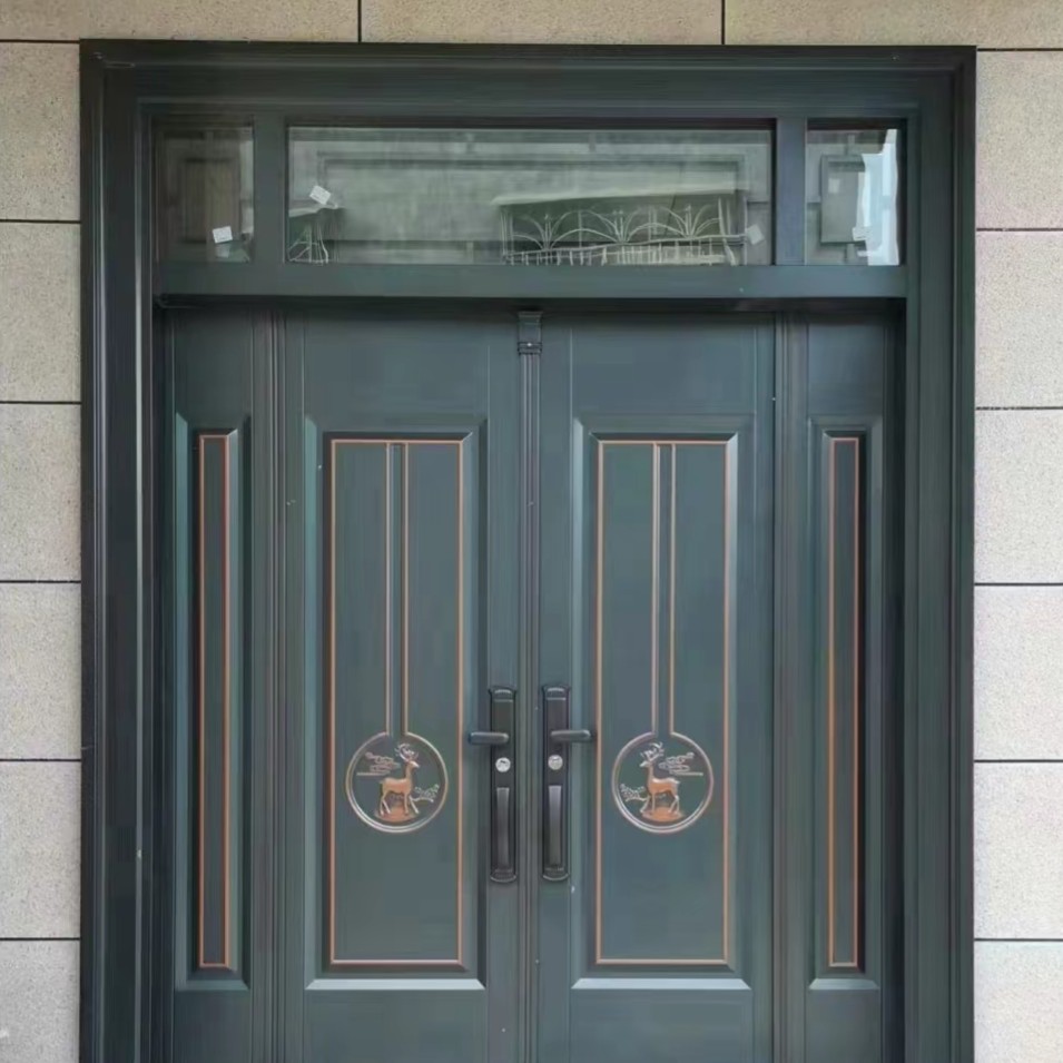 锌合金入户大门农村自建房别墅大门入户门防盗防盗门双开门