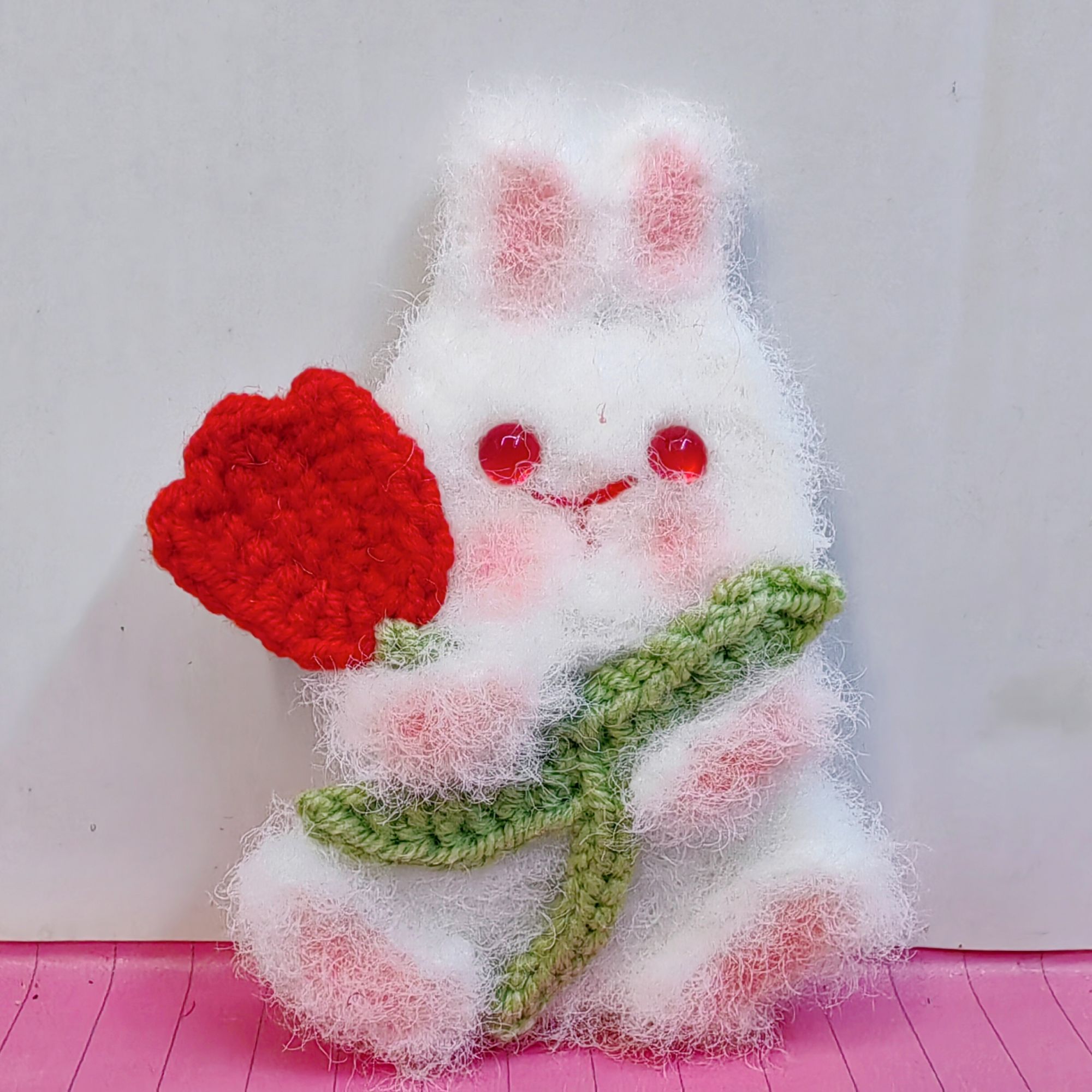 毛线钩织成品开箱链接，盲拍默认发一个手工发夹