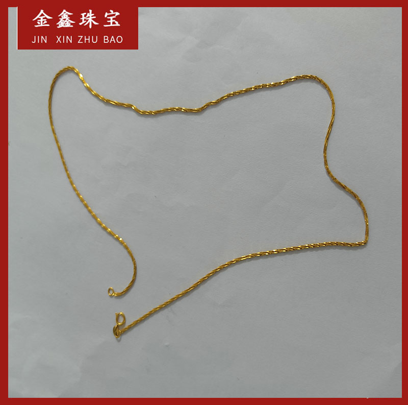 X38225 18K 45CM 爆闪项链 百搭小众简约