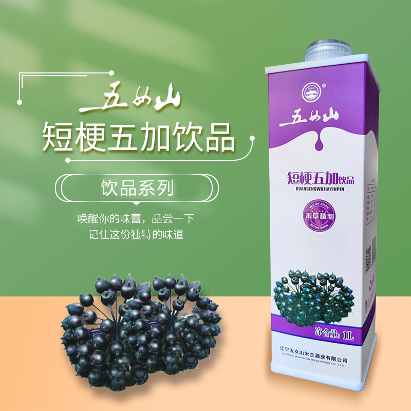 五女山 短梗五加植物饮料东北特产6支整箱1L*6