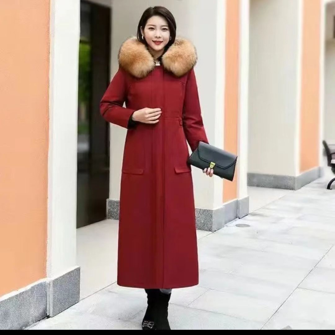 新款青根貂内胆  真毛派克服 （腰带款）可拆卸内胆
