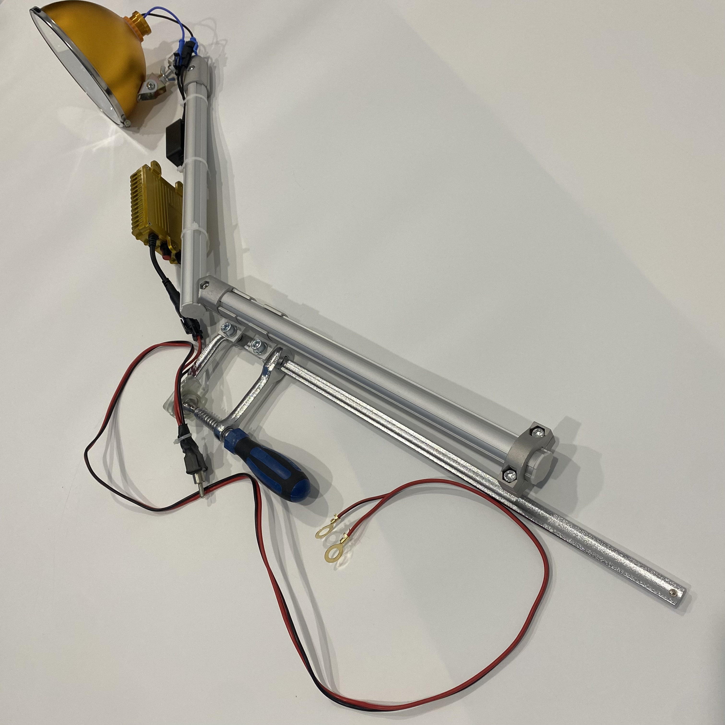 桥筏夜钓灯钓鱼灯暖黄光筏钓灯强光氙气钓鱼灯高温透水折叠灯架