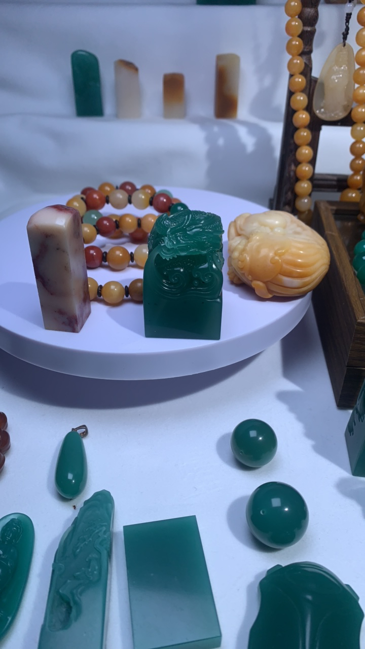 雅安绿龙印章石雕