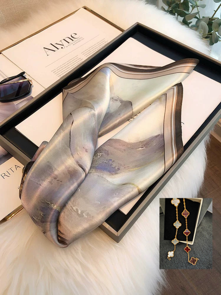 【发发五朵】1【五朵】hkeelgcuk 轻奢气质花纹丝巾 sl （9.20）