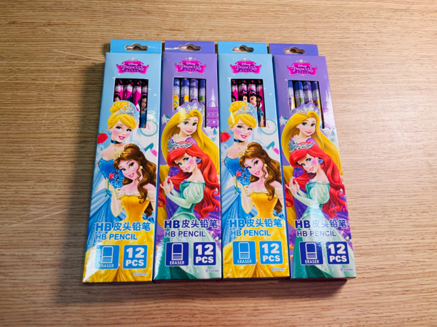 迪士尼公主铅笔Hb铅笔12支