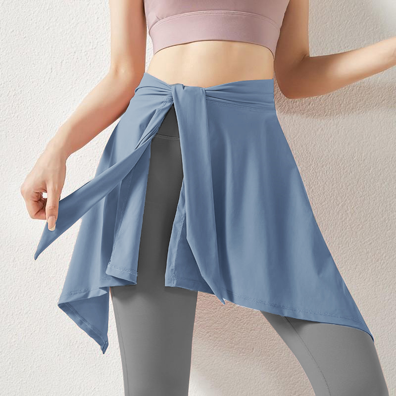 网球裙女秋薄显瘦遮臀防走光瑜伽罩裙跑步速干健身短裙运动半身裙