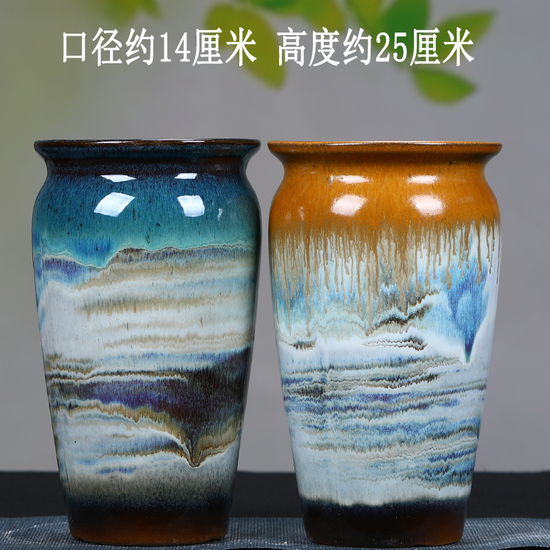 粗陶花盆特价大小口径陶瓷j简约多肉绿植植物老桩法师花盆清仓