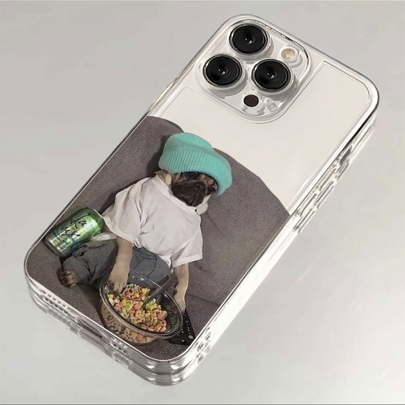 休闲巴哥苹果15手机壳iPhone14promax新7/8plus软壳13/12/11/xr/6