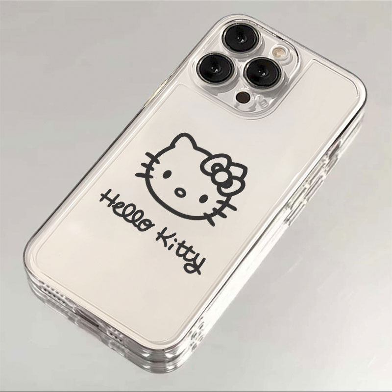 线条凯蒂苹果15手机壳iPhone14promax个性7/8plus创意13/12/11/xr