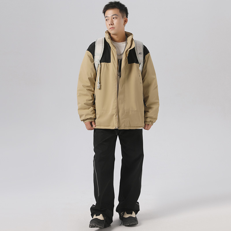 CHRISUNO乌诺潮牌 冬季休闲时尚百搭立领棉服防水保暖加厚冲锋衣