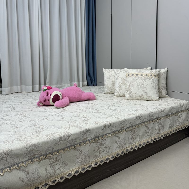 【十里桃花】高端榻榻米床盖炕盖雪尼尔面料定制农村大炕罩子防滑