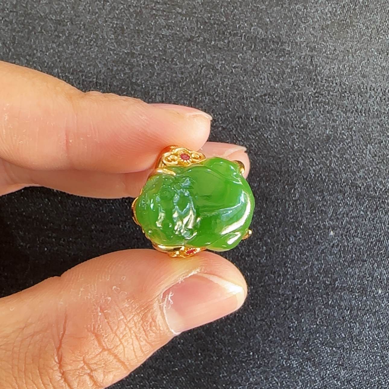 【闪购商品】和田玉（碧玉）戒指银S925镶嵌