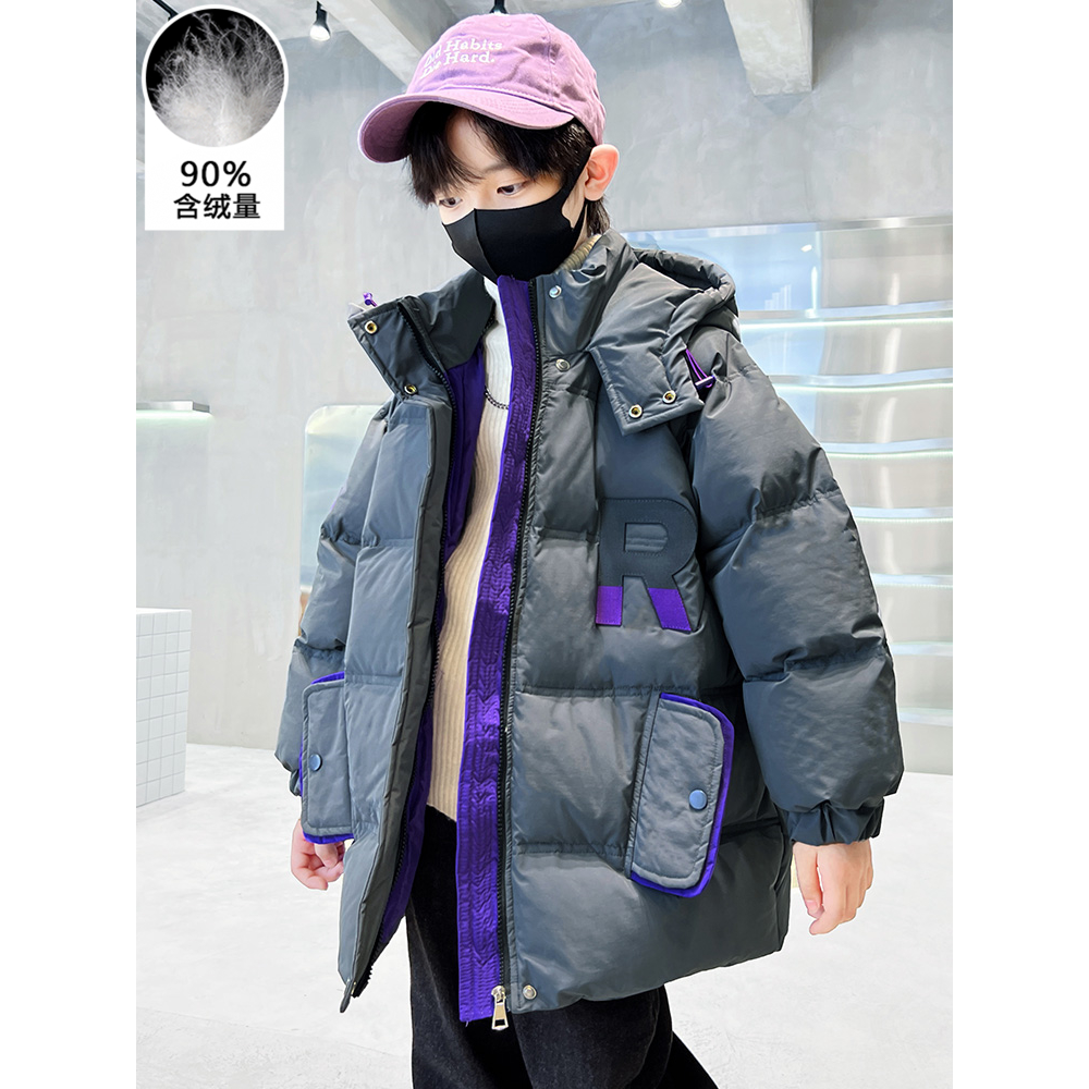 巴拉巴拉童年儿童装男童冬季加厚羽绒服2023新款男孩免洗冬季洋气