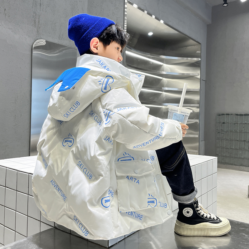巴拉巴拉童年儿童装男童冬装羽绒服2023新款中大童免洗男孩冬季加